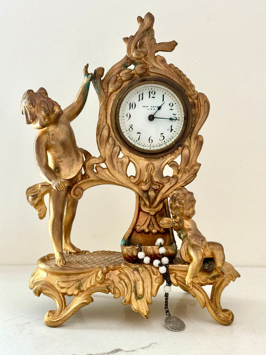 Antique French Cherub Clock