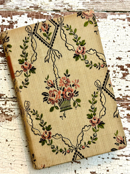 Antique French Embroidered Romance Book