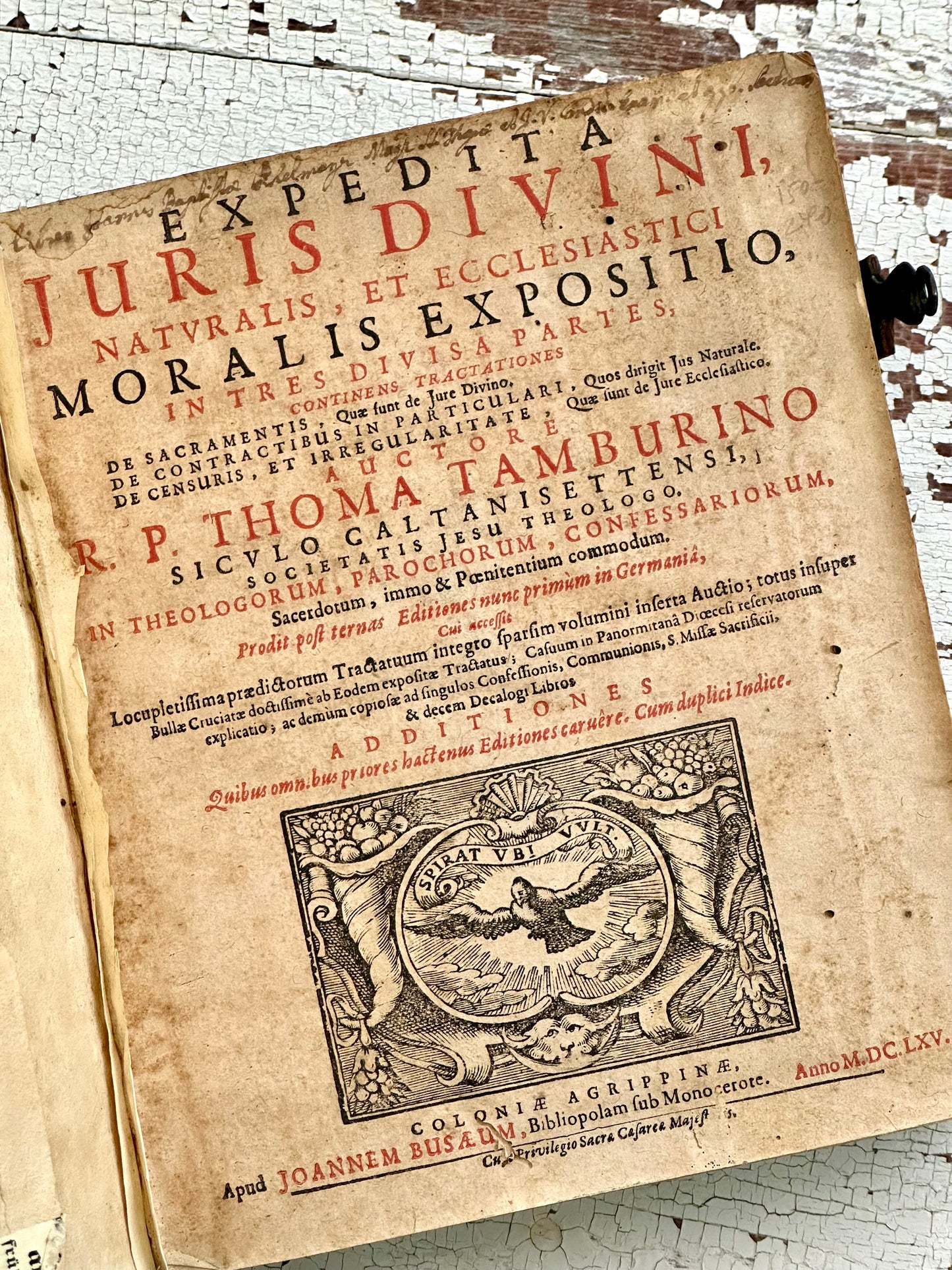 1665 Copy of The Exposition of Divine Natural and Ecclesiastical Moral Law